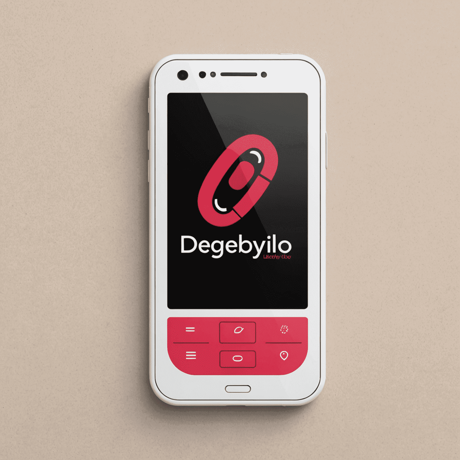 Degrebykilo.com logo featuring a stylized mobile phone with red and pink accents