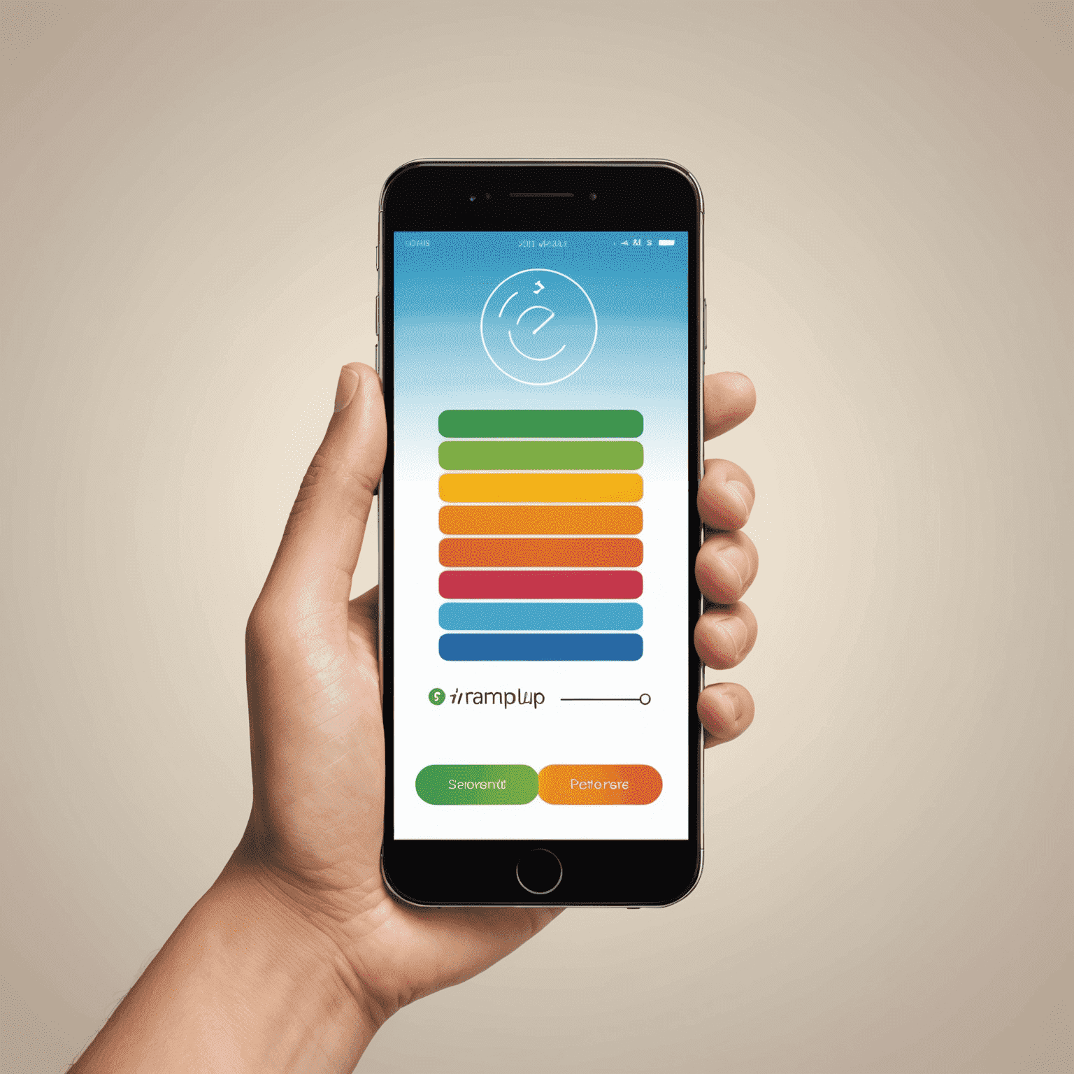 Illustration showing a smartphone with ascending signal bars, representing mobile top-up process